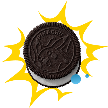 Golden Pikachu-embossed Oreo cookie