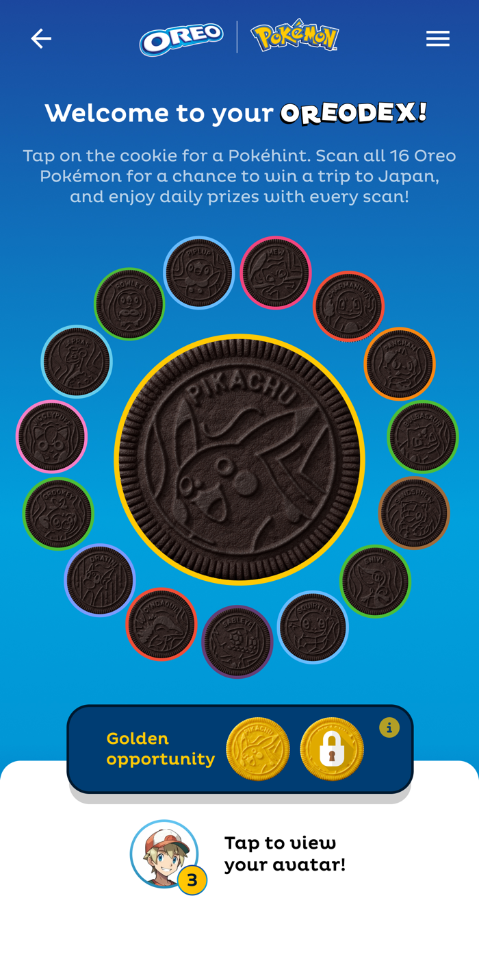 Oreodex hub with collected cookies