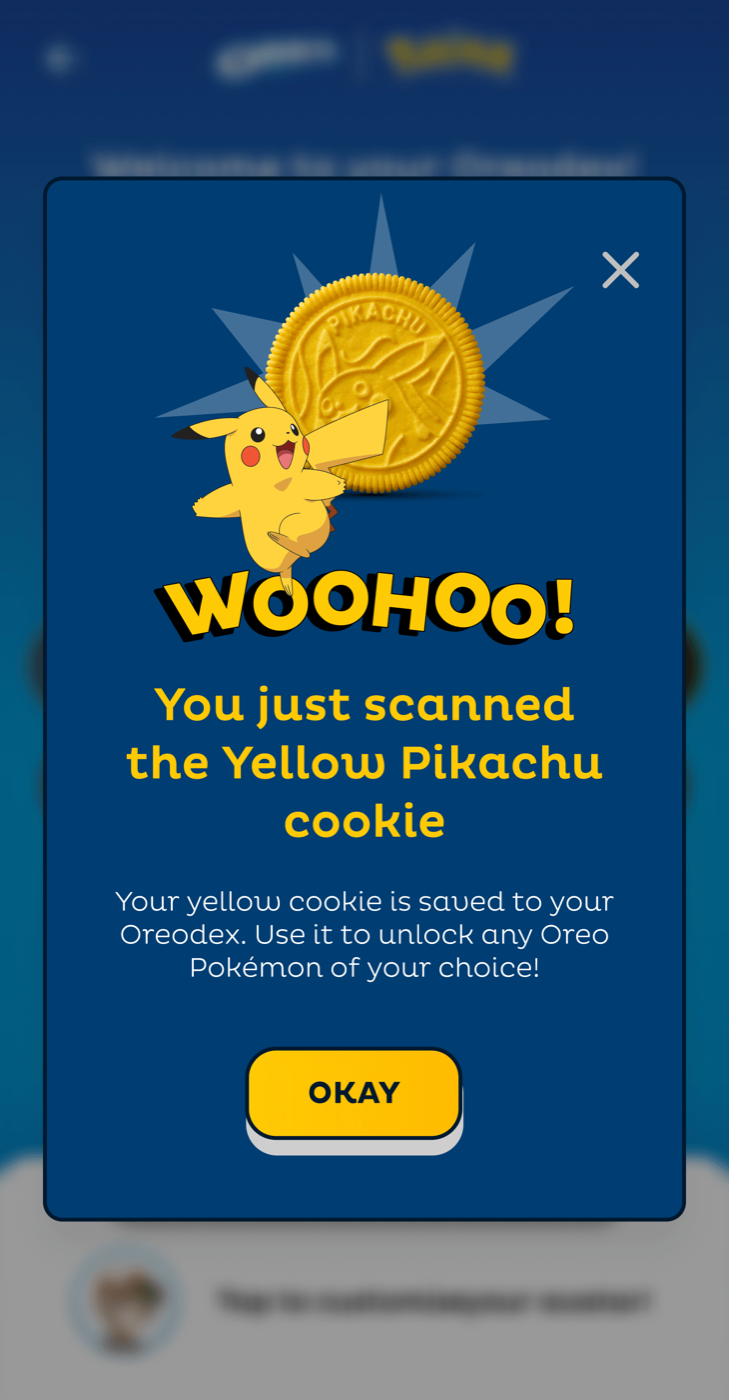 You just scanned the Yellow Pikachu cookie