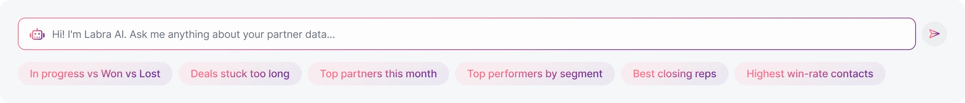 Ask Labra AI — natural language partner data search